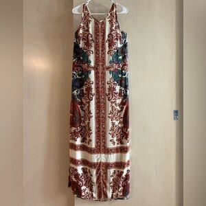 Karen Kane Sleeveless Paisley Print Maxi Dress Women’s Size Small